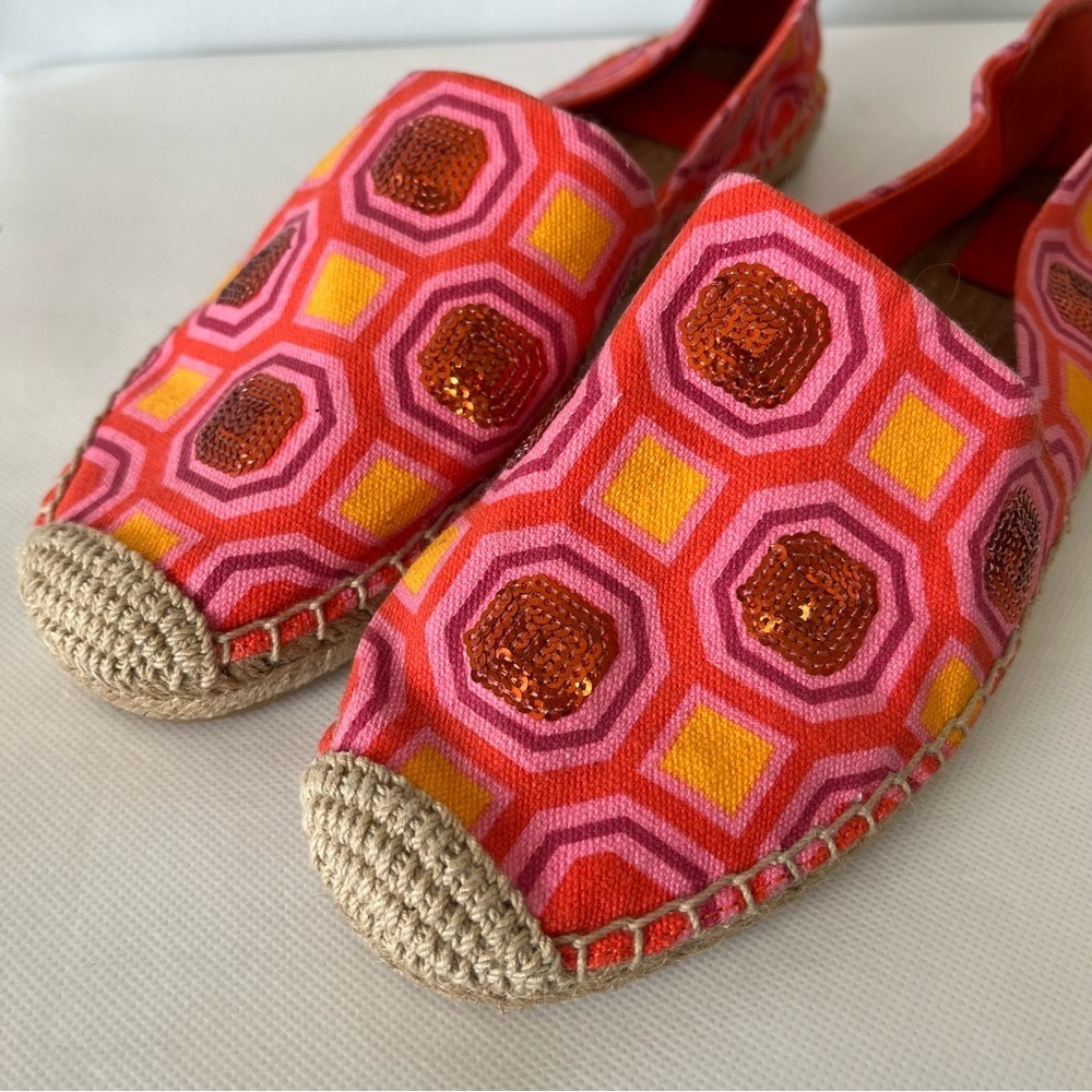 Tory Burch Cecily Embellished Espadrille Slip On Shoes